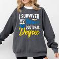 i Survived My Moms Doctoral Degree Graduation Gifts Comfort Colors Sweatshirt Pepper