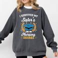 I Survived My Sister's Nursing Degree Graduation Comfort Colors Sweatshirt Pepper