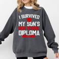 I Survived My Son's High School Diploma Graduation Premium Comfort Colors Sweatshirt Pepper