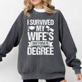 I Survived My Wifes Doctorate Degree Graduation Comfort Colors Sweatshirt Pepper