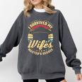 Survived My Wife's Master's Degree College Graduation Comfort Colors Sweatshirt Pepper