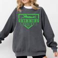 Swimming Senior Night Swim Senior 2026 Graduation 32 Comfort Colors Sweatshirt Pepper