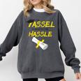 Tassel Worth The Hassle 2018 Graduation Quote Ylw Comfort Colors Sweatshirt Pepper