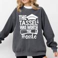 The Tassel Was Worth The Hassle Graduation Class Premium Tri-Blend Comfort Colors Sweatshirt Pepper