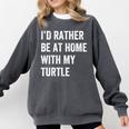 Turtle Owner Introvert Stay Home Comfort Colors Sweatshirt Pepper
