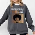 Unapologetically MHA-Ish Student Graduation Afro Comfort Colors Sweatshirt Pepper