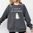 I Used To Be Somebody Nostalgia Halloween Spooky Season Comfort Colors Sweatshirt Pepper