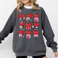 Valentines Day Librarian Heart Reading Book Women Men Kids Comfort Colors Sweatshirt Pepper