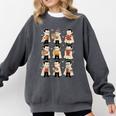 Vampire Reading Books Halloween Cute Teens Kids Comfort Colors Sweatshirt Pepper