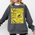 Varsity-Gold Yellow Comic Book University Varsity-Gold Comfort Colors Sweatshirt Pepper