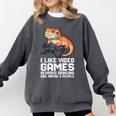 I Like Video Games Bearded Dragon Gamer Introvert Mood Comfort Colors Sweatshirt Pepper I Like Video Games Bearded Dragon Gamer Introvert Mood Comfort Colors Sweatshirt Pepper