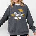 My Wife Phinished PhD Graduation Family Matching Comfort Colors Sweatshirt Pepper