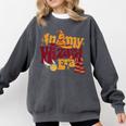 In My Wizard Era Groovy Bookish Fantasy Reader Book Lover Comfort Colors Sweatshirt Pepper