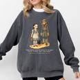 Wizard Of Oz Book Quote Scarecrow Dorothy Retro Drawing Comfort Colors Sweatshirt Pepper