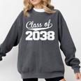 Women's Class Of 2038 Kid Adult Future Year Kindergarten Graduation Comfort Colors Sweatshirt Pepper