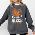 Women's Senior Niece Class Of 2026 Basketball Graduation Heart Comfort Colors Sweatshirt Pepper