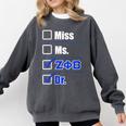 Zeta Phi Beta Doctor Graduation Zeta Phi Beta HBCU Doctor Comfort Colors Sweatshirt Pepper
