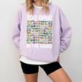 100 Days In The Books English Reading Teacher 100th Day Kids Comfort Colors Sweatshirt Crimson