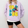 1986 Retro Raised In The 80s Old School Nostalgia Vibes Comfort Colors Sweatshirt Crimson