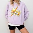 80's 90's Retro Music Party Costume Nostalgia Cassette Comfort Colors Sweatshirt Crimson