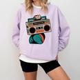 80s 90s Retro Party Costume Nostalgia Boombox Music Hip Hop Comfort Colors Sweatshirt Crimson