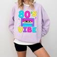 80's Vibe Retro Style Cassette Tape Nostalgia 1980s Party Comfort Colors Sweatshirt Crimson