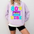 80's Vibe Retro Style Cassette Tape Nostalgia 1980s Party Premium Tri-Blend Comfort Colors Sweatshirt Crimson