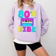 80's Vibe Retro Style Cassette Tape Nostalgia 1980s Party Comfort Colors Sweatshirt Crimson