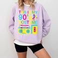 This Is My 90's Costume Retro 1990s Style Cassette Nostalgia Comfort Colors Sweatshirt Crimson