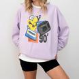 90s Retro Cassette And Walkman Nostalgia Graphic Tee Comfort Colors Sweatshirt Crimson