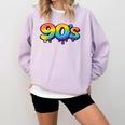 90s Retro Pop Art Rainbow Lips Nostalgia Costume 90s Comfort Colors Sweatshirt Crimson