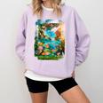 Aqua In The Skies Frutiger Aero Comfort Colors Sweatshirt Crimson