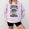Take Me Back To The Nineties 90's Retro Gamer Nostalgia Comfort Colors Sweatshirt Crimson
