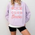 Book Club With My Besties Comfort Colors Sweatshirt Crimson Book Club With My Besties Comfort Colors Sweatshirt Crimson
