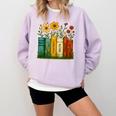 Book Flower 8647 Foxtrots Deltas Tangos Comfort Colors Sweatshirt Crimson