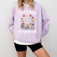 Too Many Books Not Enough Time Skeleton Flowers Reader Comfort Colors Sweatshirt Crimson