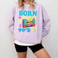 Born In The 80's But 90's Made Me Nostalgia Cassette Tape Comfort Colors Sweatshirt Crimson