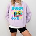 Born In The 80's But 90's Made Me Nostalgia Cassette Tape Premium Tri-Blend Comfort Colors Sweatshirt Crimson