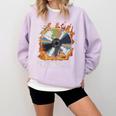 Buffering Glitched CD On Fire 2000s Nostalgia Comfort Colors Sweatshirt Crimson