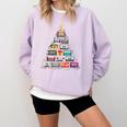 Cassette Tape Christmas Tree Graphic 80s 90s Retro Nostalgia Comfort Colors Sweatshirt Crimson