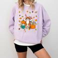 Cat Fall In Love With Reading Book Lover Autumn Comfort Colors Sweatshirt Crimson
