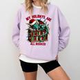 Christmas Dragon My Holidays Are All Booked Book Lovers Kids Comfort Colors Sweatshirt Crimson