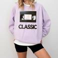 Classic VHS Tape Nostalgia Retro Comfort Colors Sweatshirt Crimson