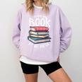 I Closed My Book To Be Here Books Lover Bookworm Comfort Colors Sweatshirt Crimson