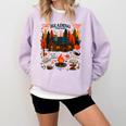 Cozy Reading Cabin Retreat Fall Bookish Autumn Cozy Reader Comfort Colors Sweatshirt Crimson