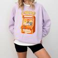 Cute Cats Retro 1980's Arcade Nostalgia Old Game Cabinet Comfort Colors Sweatshirt Crimson