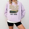 Dial Up Survivor Retro 90s Internet Nostalgia Comfort Colors Sweatshirt Crimson
