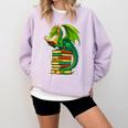 Dragon Reading Books Matching Bookworm Readers Librarian Comfort Colors Sweatshirt Crimson