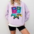 Eighties Console Controller Gaming Player Gadget Nostalgia Comfort Colors Sweatshirt Crimson