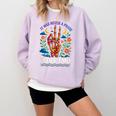 Elder Emo Nostalgia Skeleton Hand Comfort Colors Sweatshirt Crimson